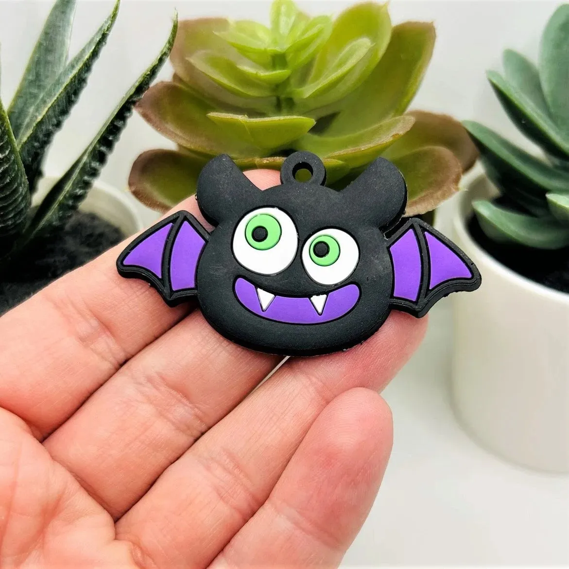 1, 4 or 20 Pieces: PVC Plastic Cute Bat Charm