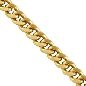 10k Yellow Gold Hollow Cuban Link Chain 7 mm