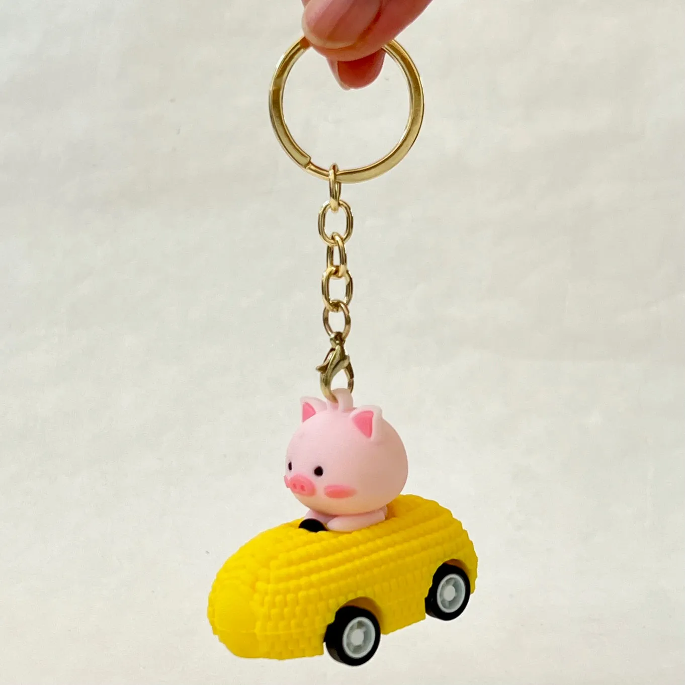 12002 PULLBACK CAR ANIMALS KEY CHARM-12