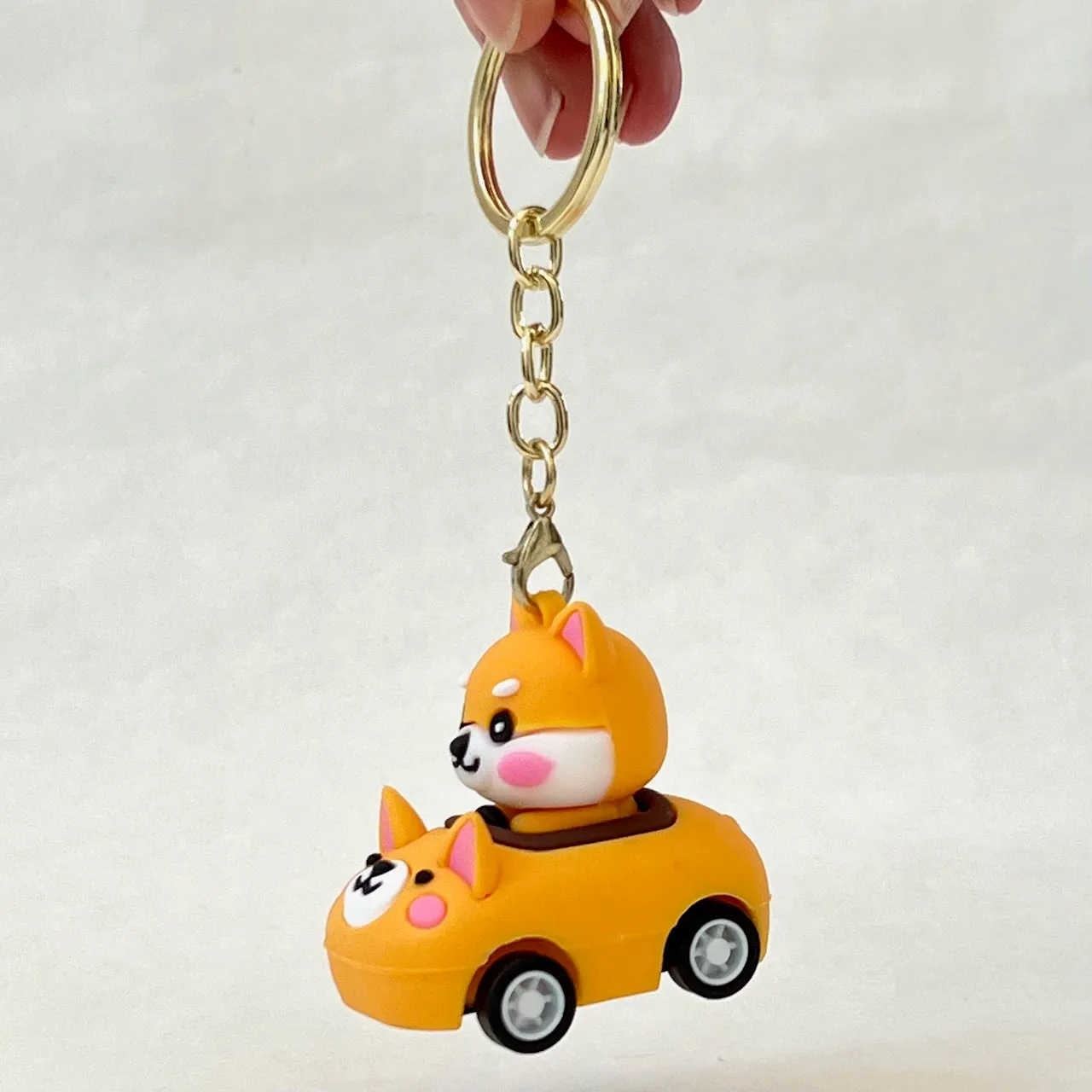 12002 PULLBACK CAR ANIMALS KEY CHARM-12