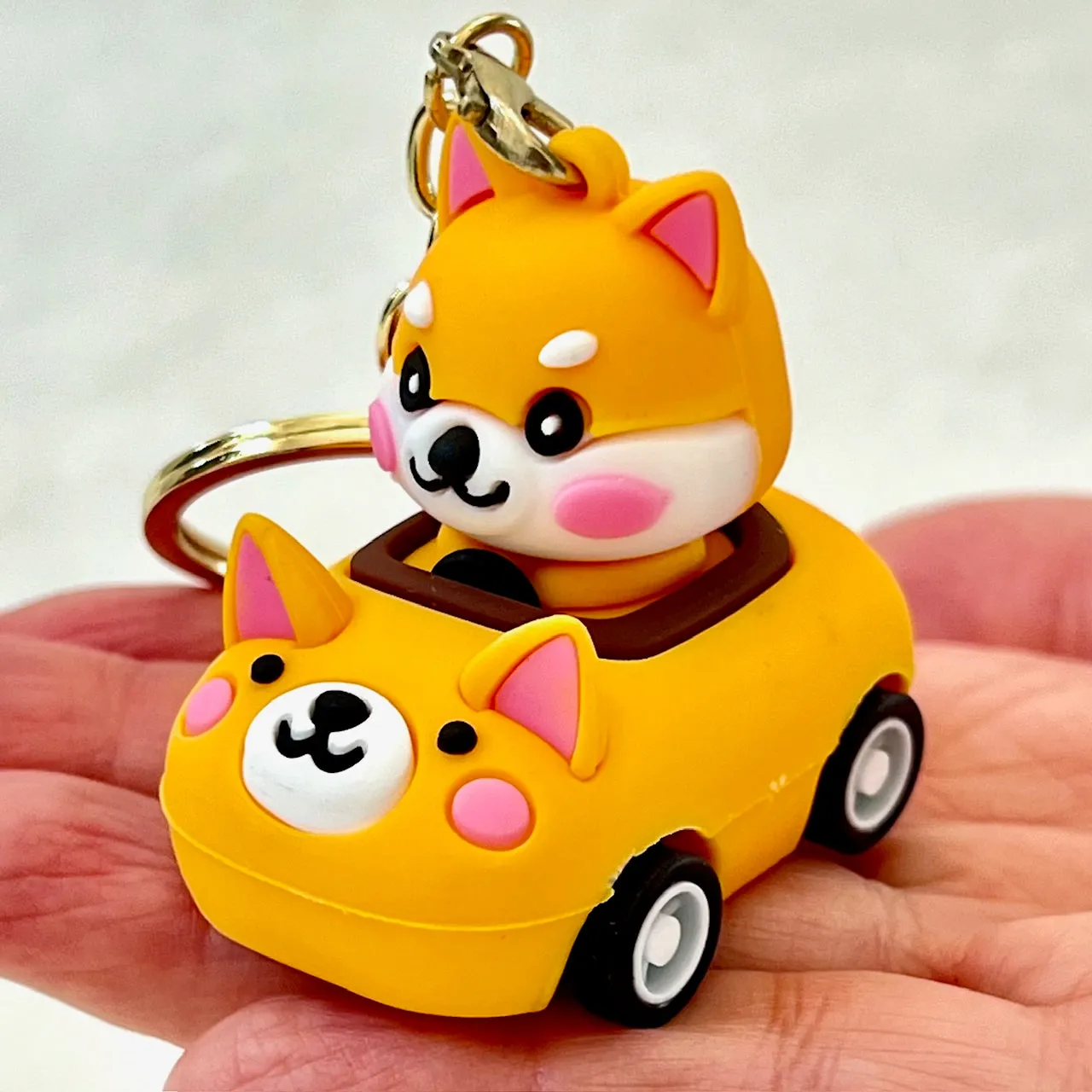 12002 PULLBACK CAR ANIMALS KEY CHARM-12