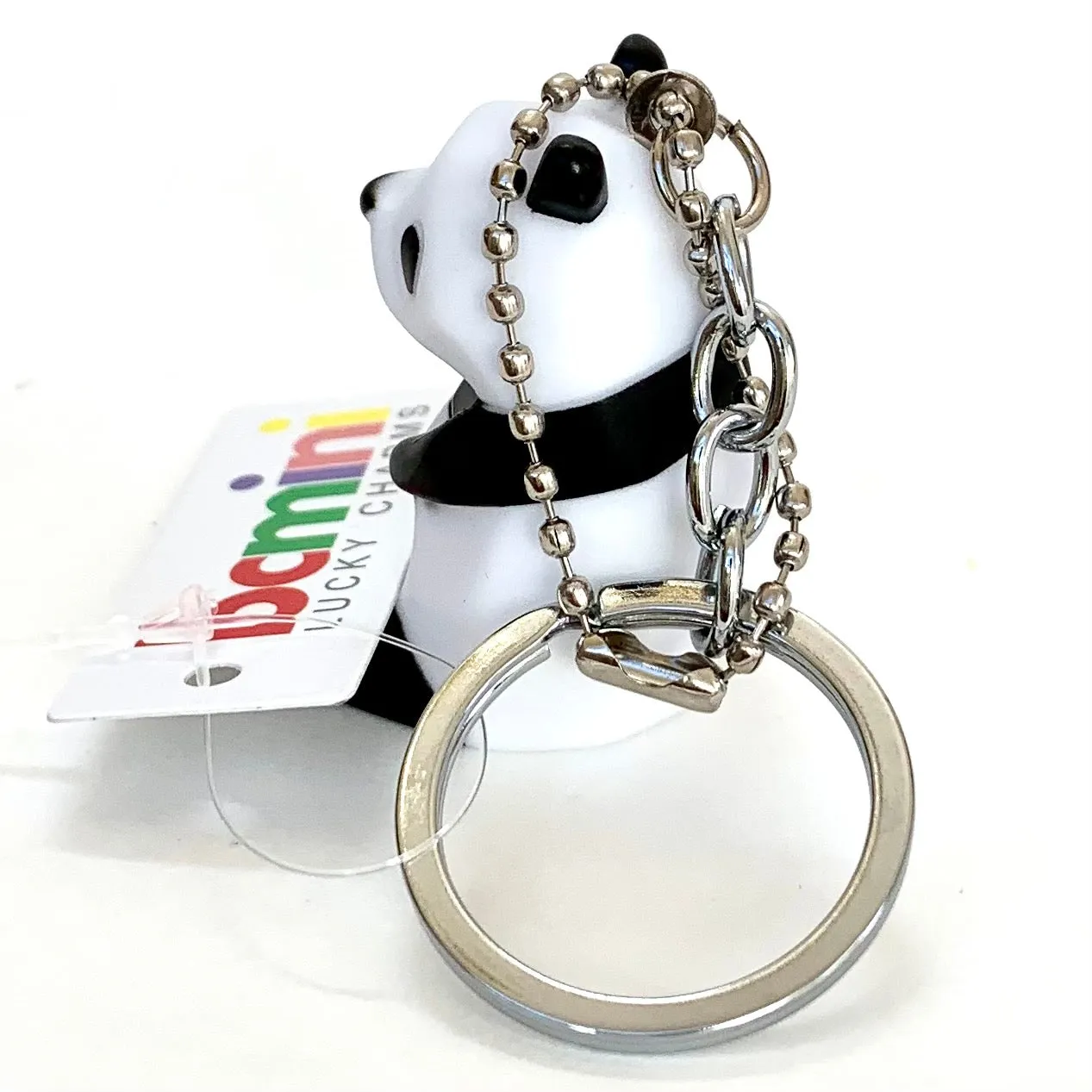 12035 GEOMETRIC PANDA CHARM with keyring-12