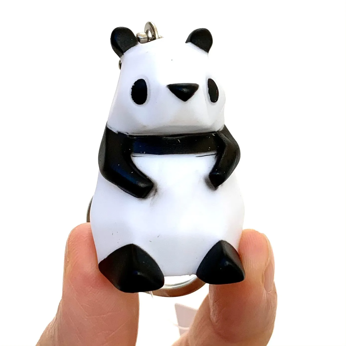 12035 GEOMETRIC PANDA CHARM with keyring-12