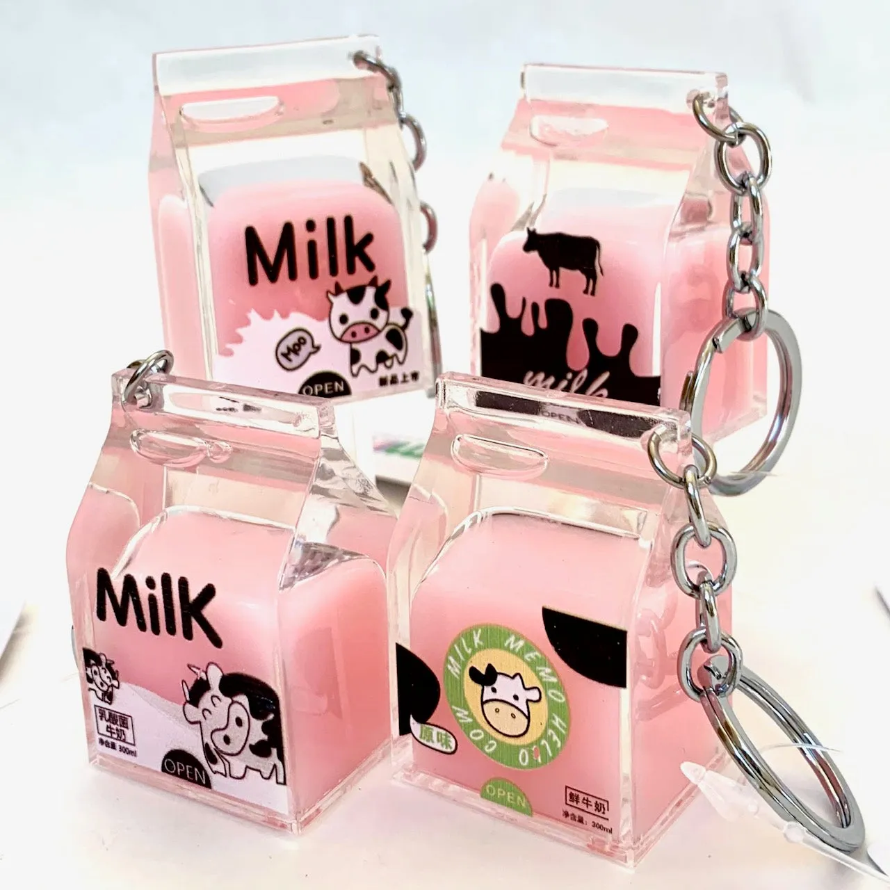 12057 PINK MILK KEY CHARM-12