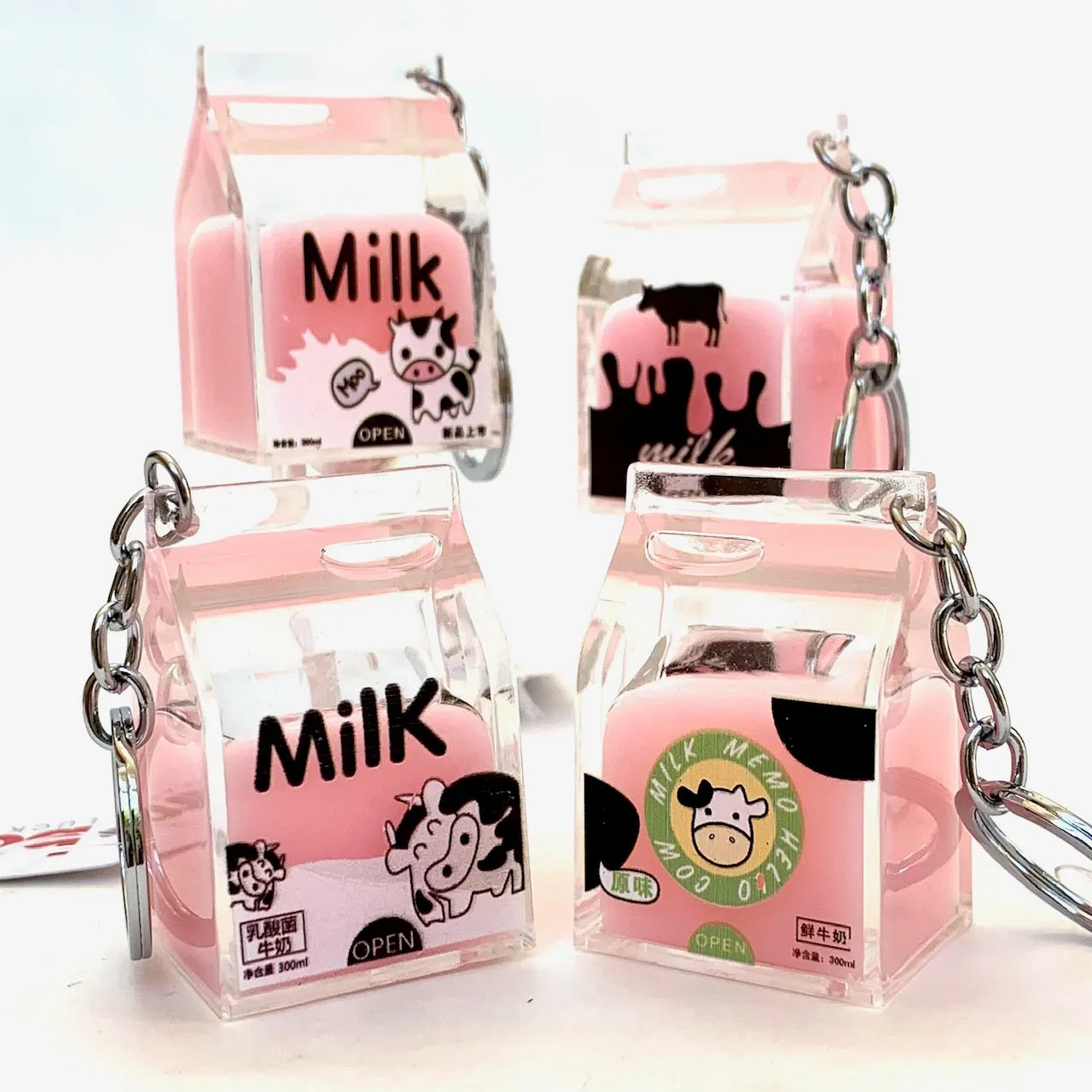 12057 PINK MILK KEY CHARM-12