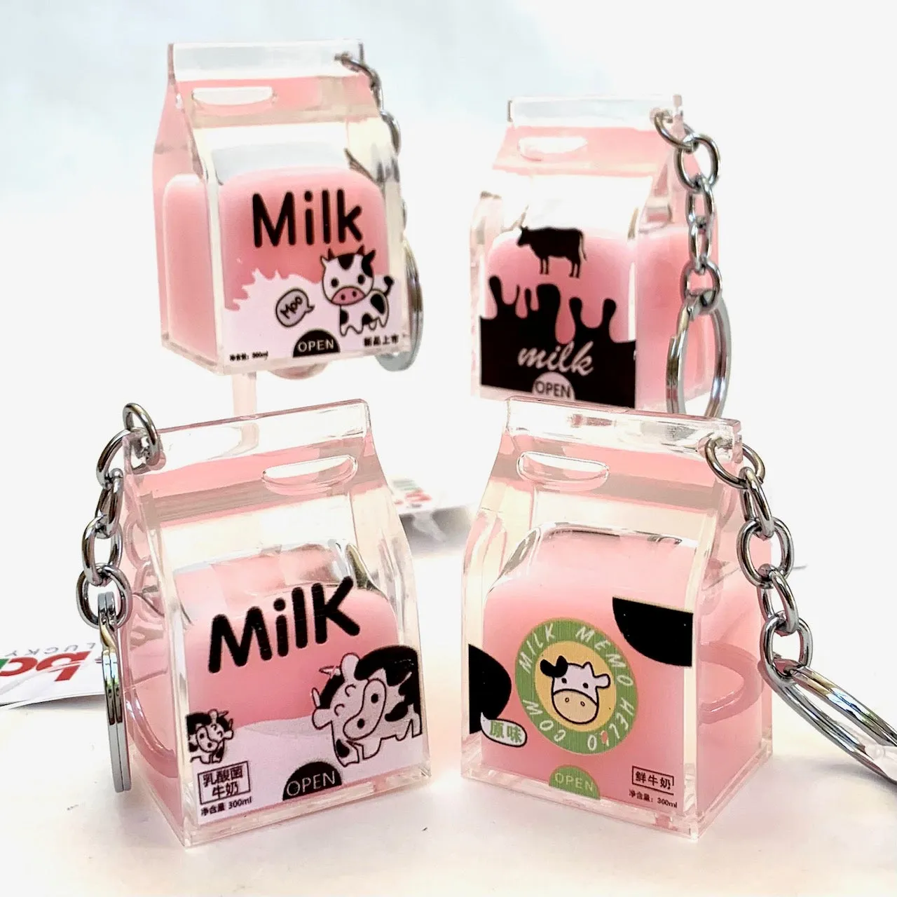 12057 PINK MILK KEY CHARM-12