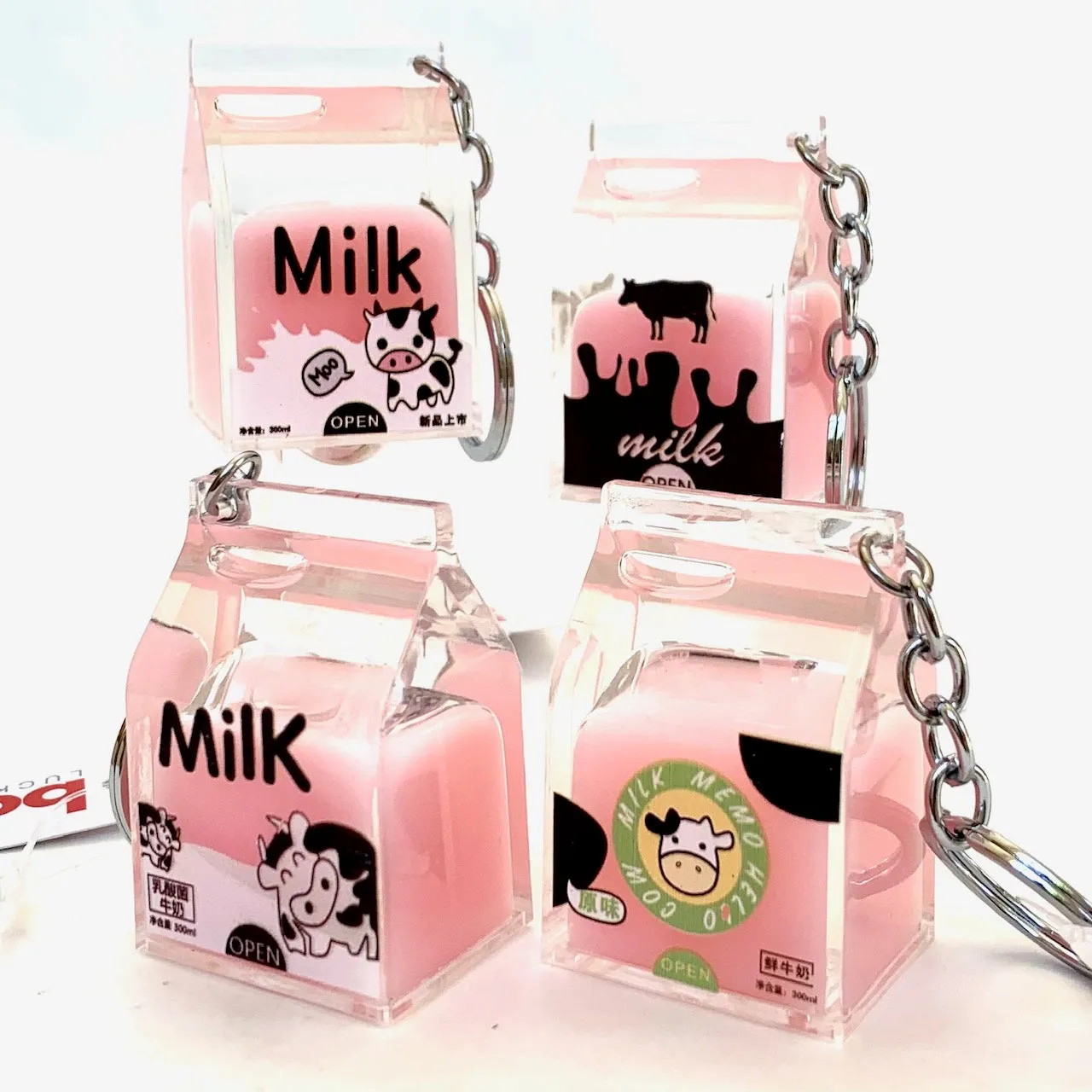 12057 PINK MILK KEY CHARM-12