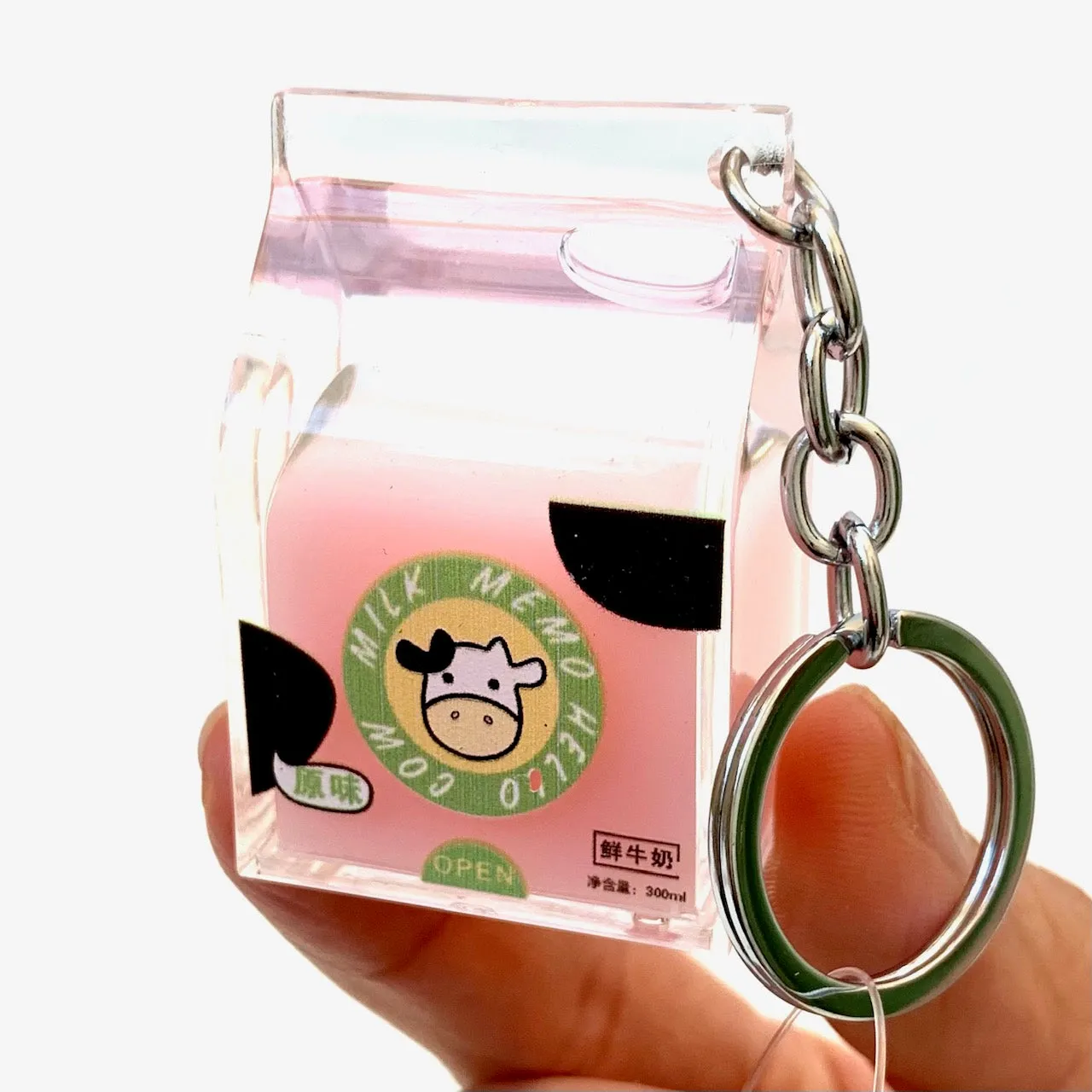 12057 PINK MILK KEY CHARM-12