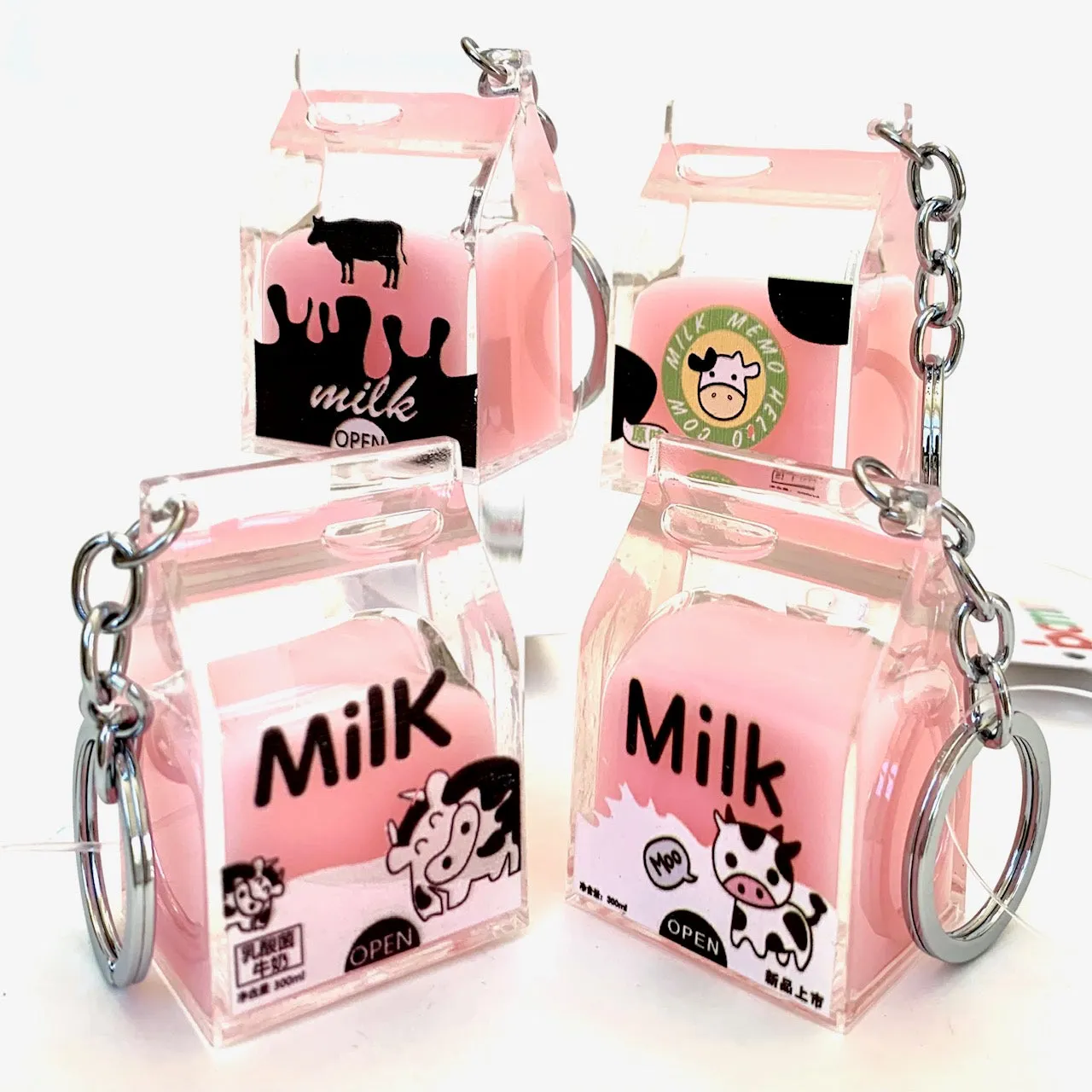 12057 PINK MILK KEY CHARM-12