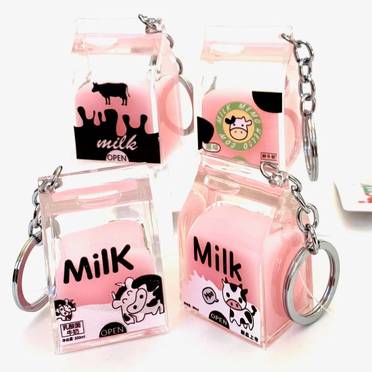 12057 PINK MILK KEY CHARM-12