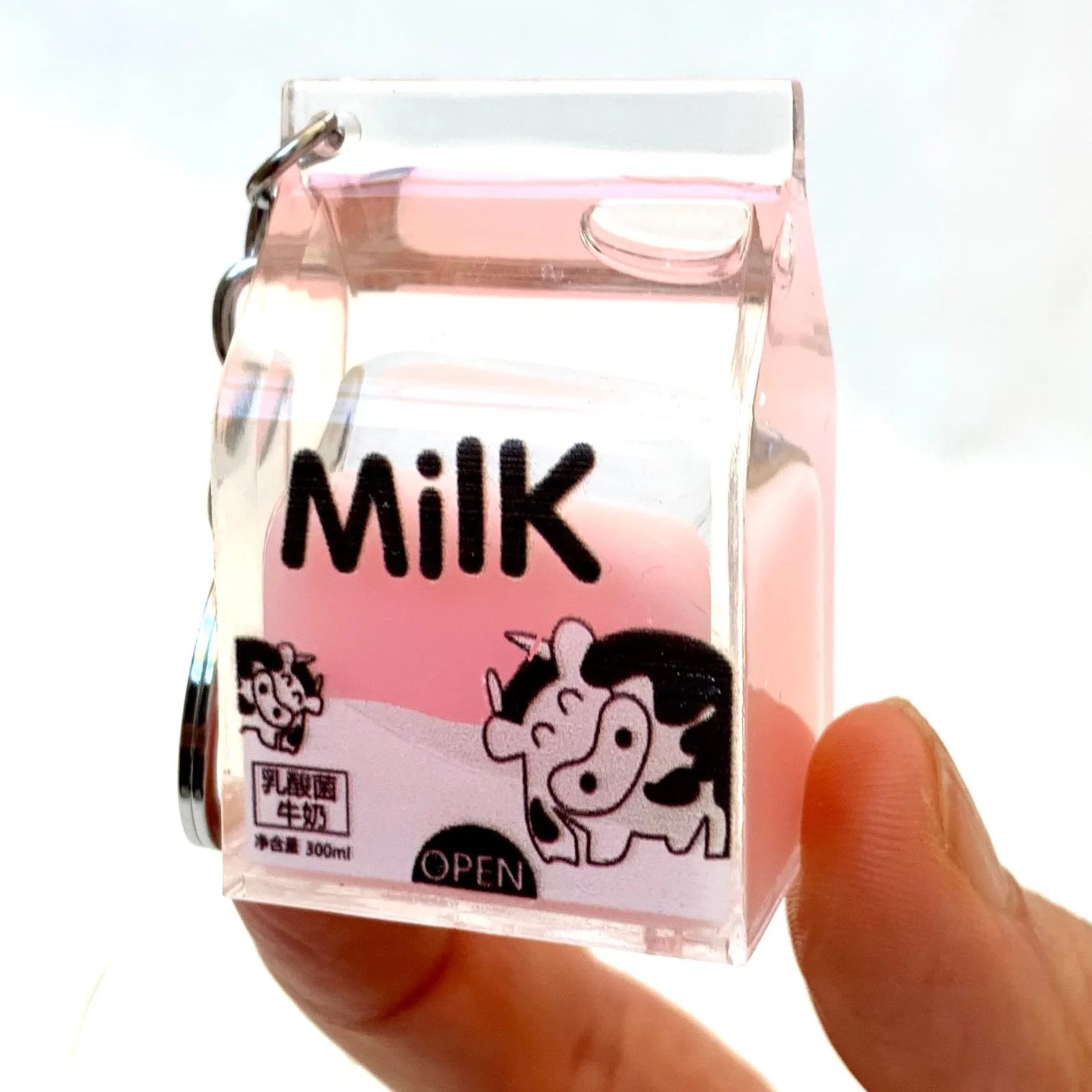 12057 PINK MILK KEY CHARM-12