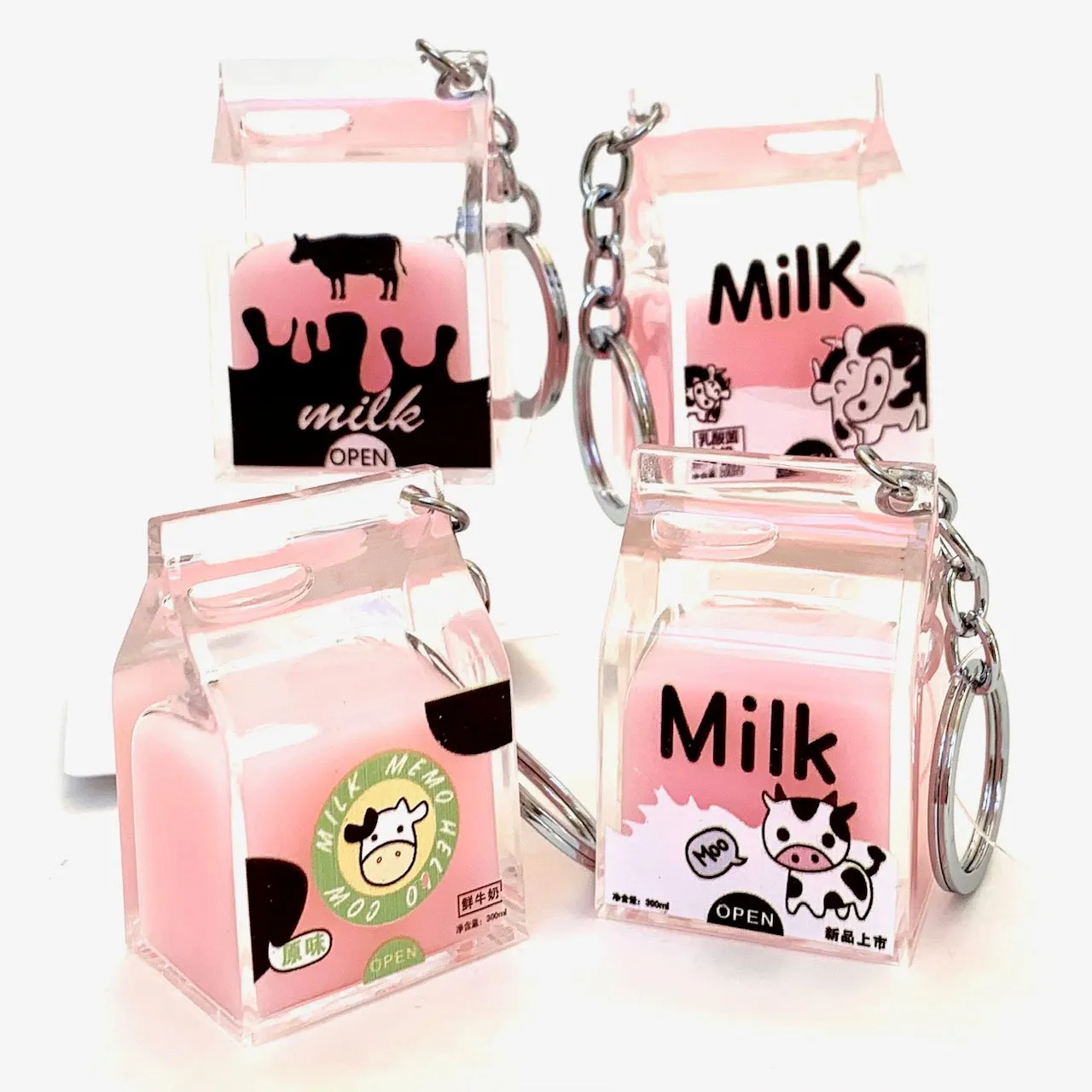 12057 PINK MILK KEY CHARM-12