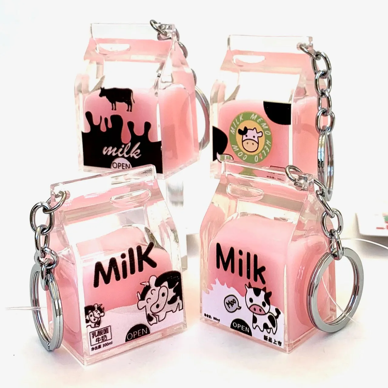 12057 PINK MILK KEY CHARM-12