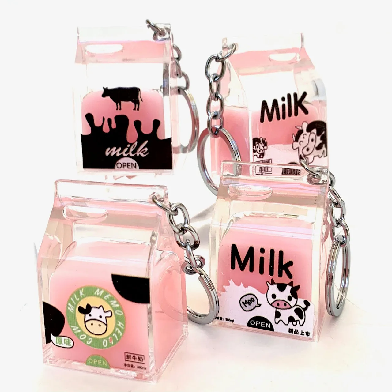 12057 PINK MILK KEY CHARM-12