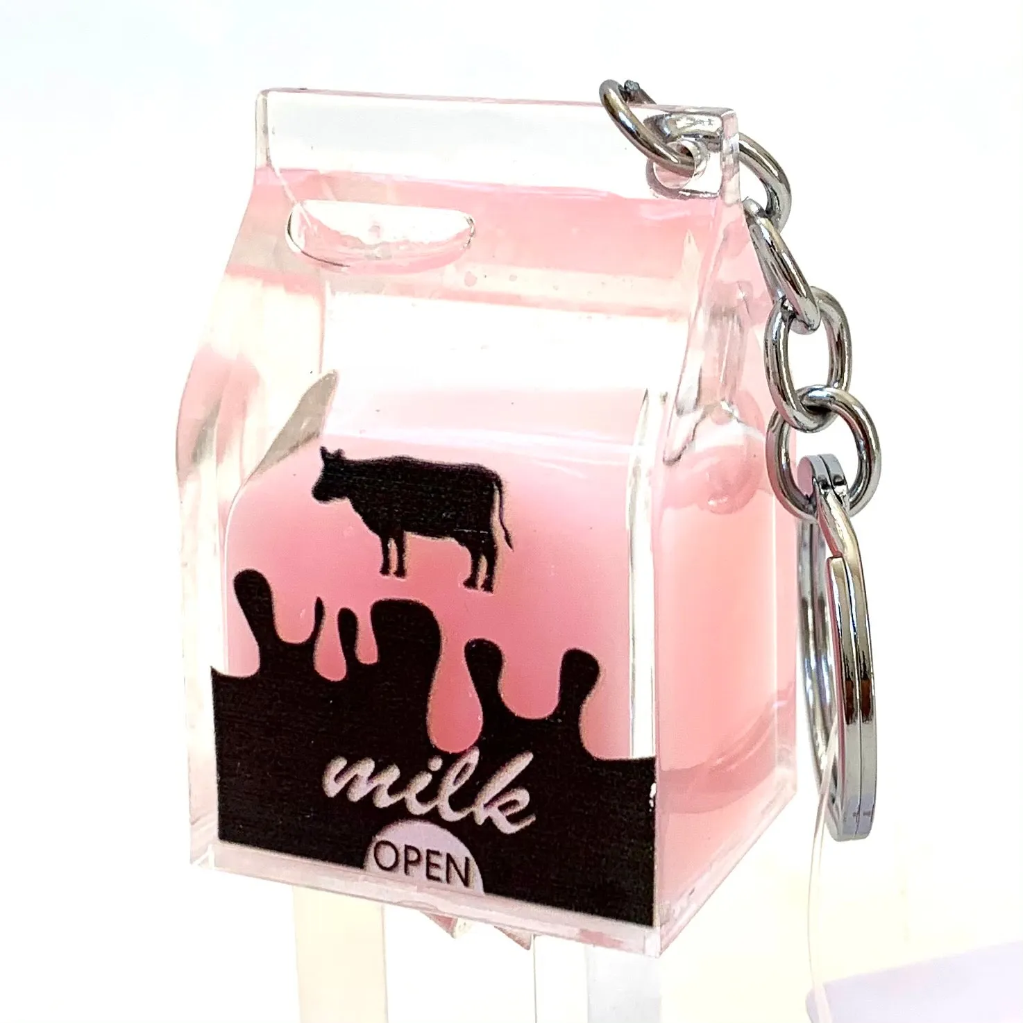 12057 PINK MILK KEY CHARM-12