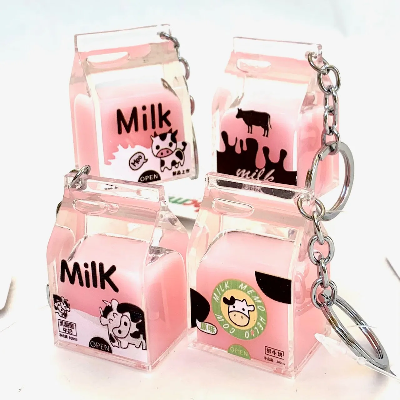 12057 PINK MILK KEY CHARM-12