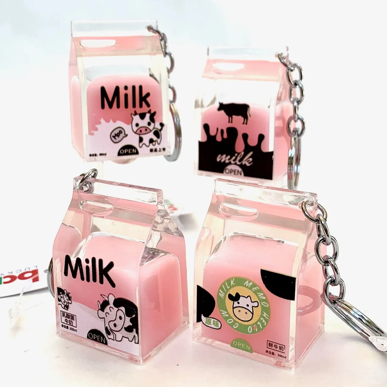 12057 PINK MILK KEY CHARM-12