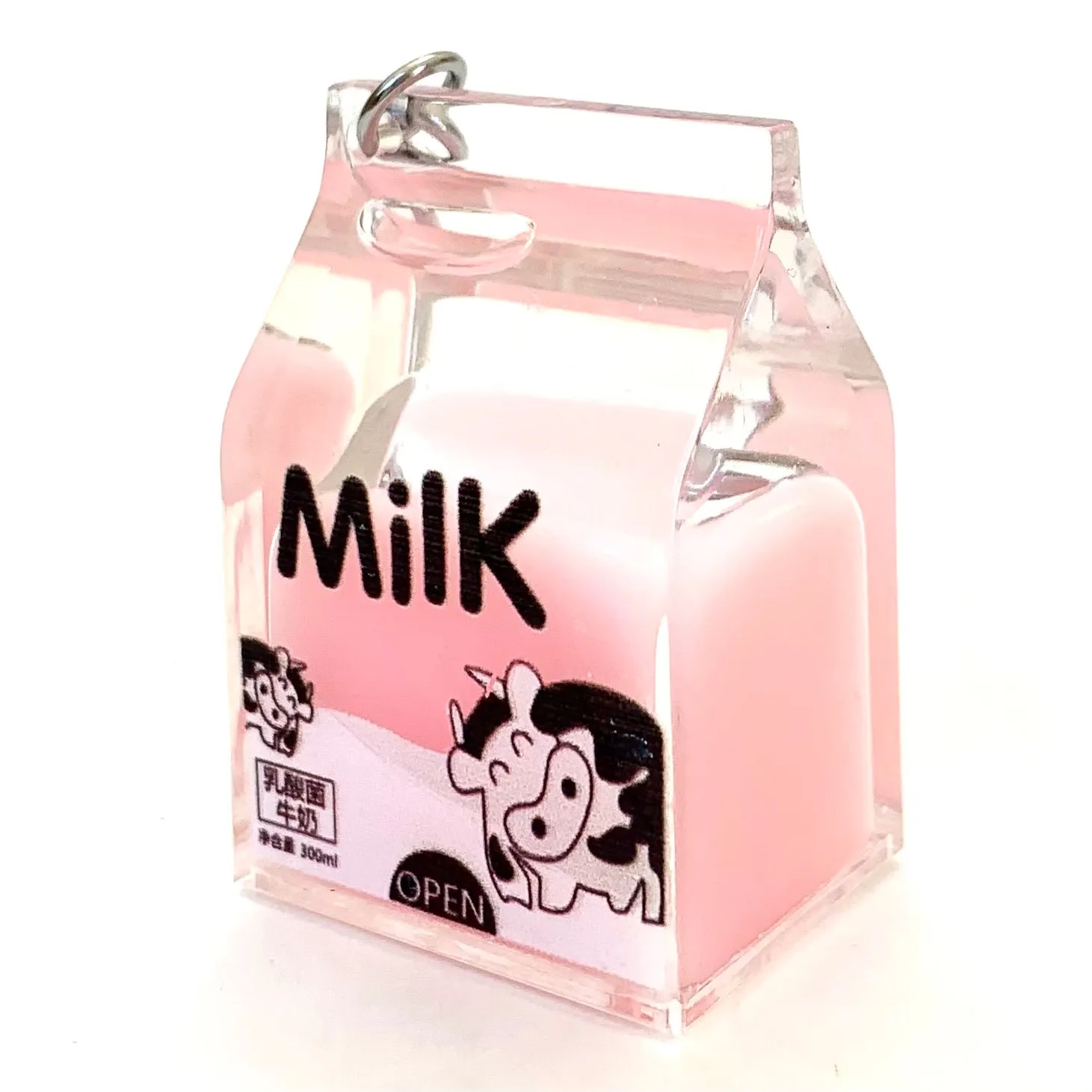 12057 PINK MILK KEY CHARM-12