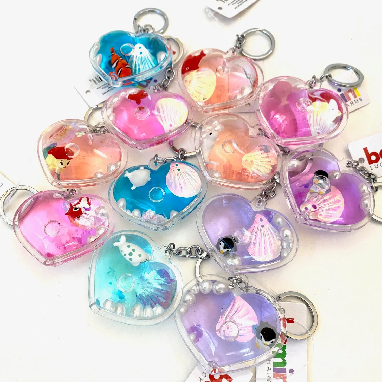 12060 HEART ANIMALS KEY CHARM-12