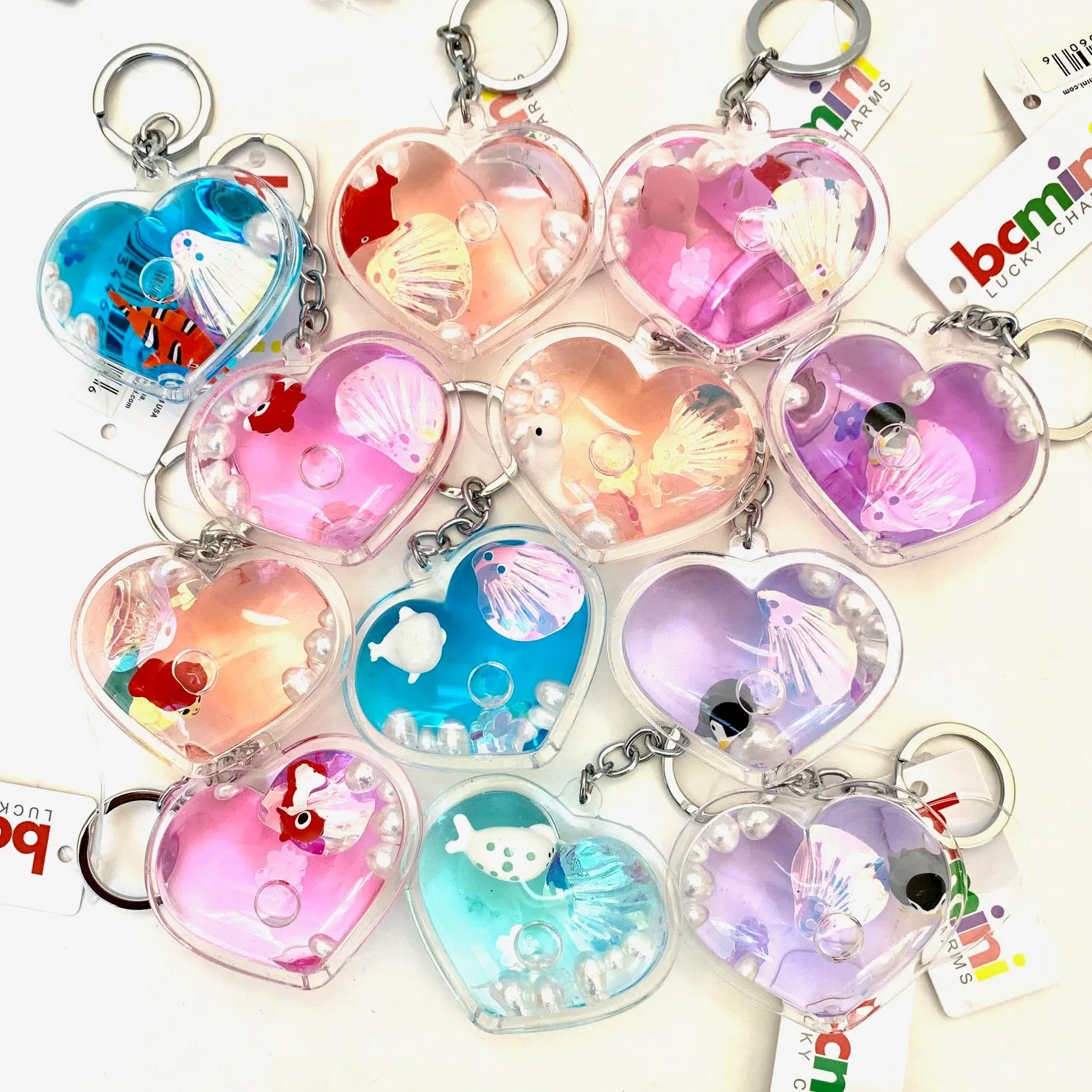 12060 HEART ANIMALS KEY CHARM-12