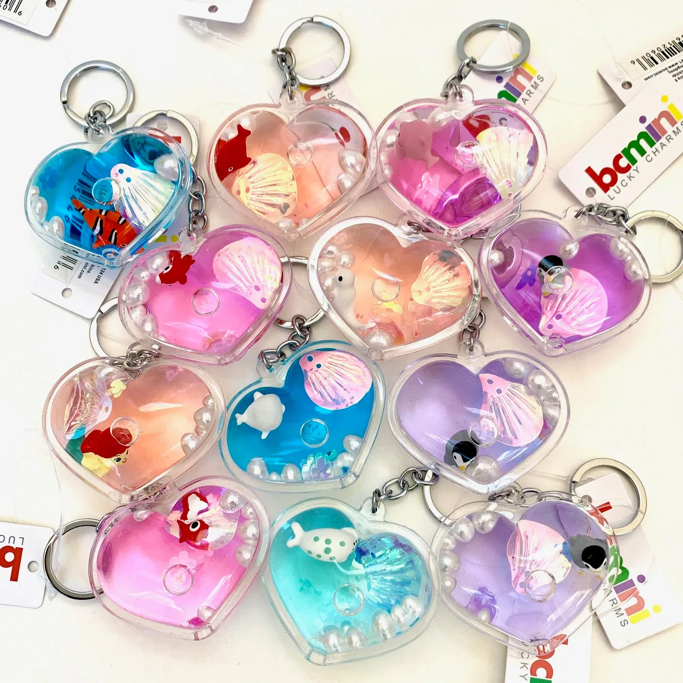 12060 HEART ANIMALS KEY CHARM-12