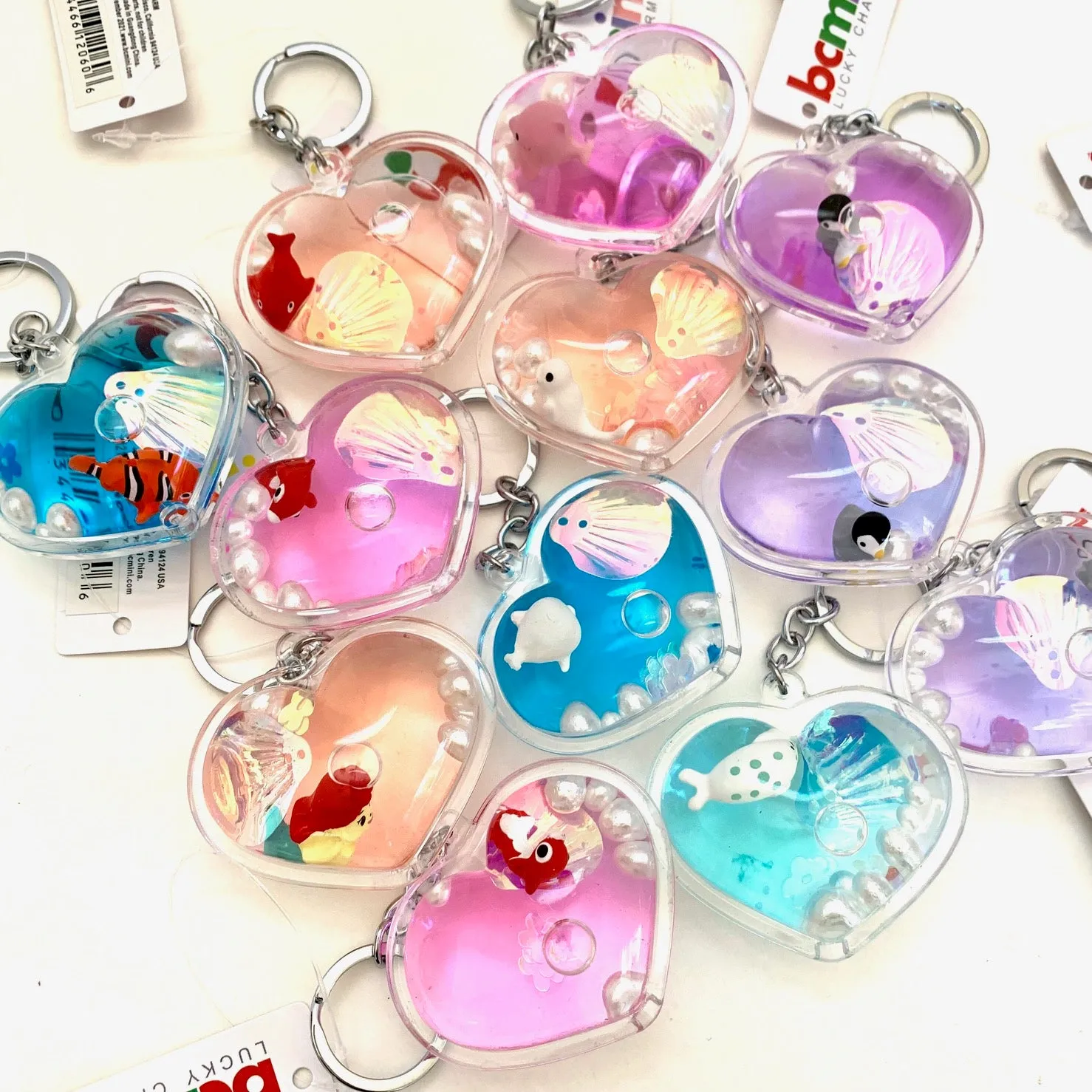 12060 HEART ANIMALS KEY CHARM-12