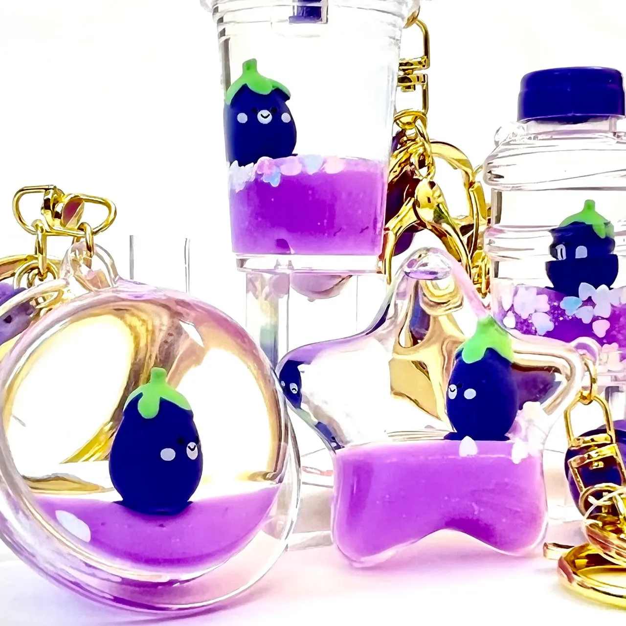 12082 EGGPLANT FLOATY CHARM-12