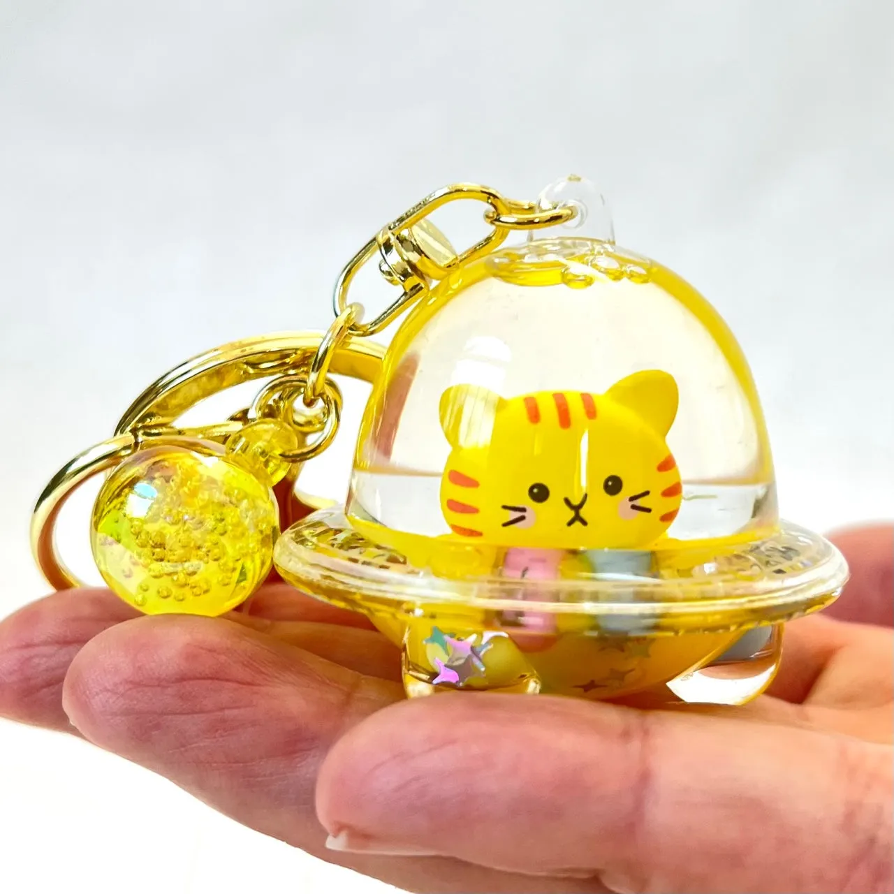 12109 CAT UFO FLOATY KEY CHARM-12