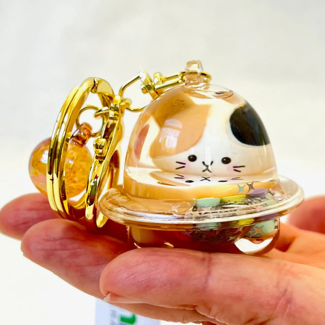 12109 CAT UFO FLOATY KEY CHARM-12