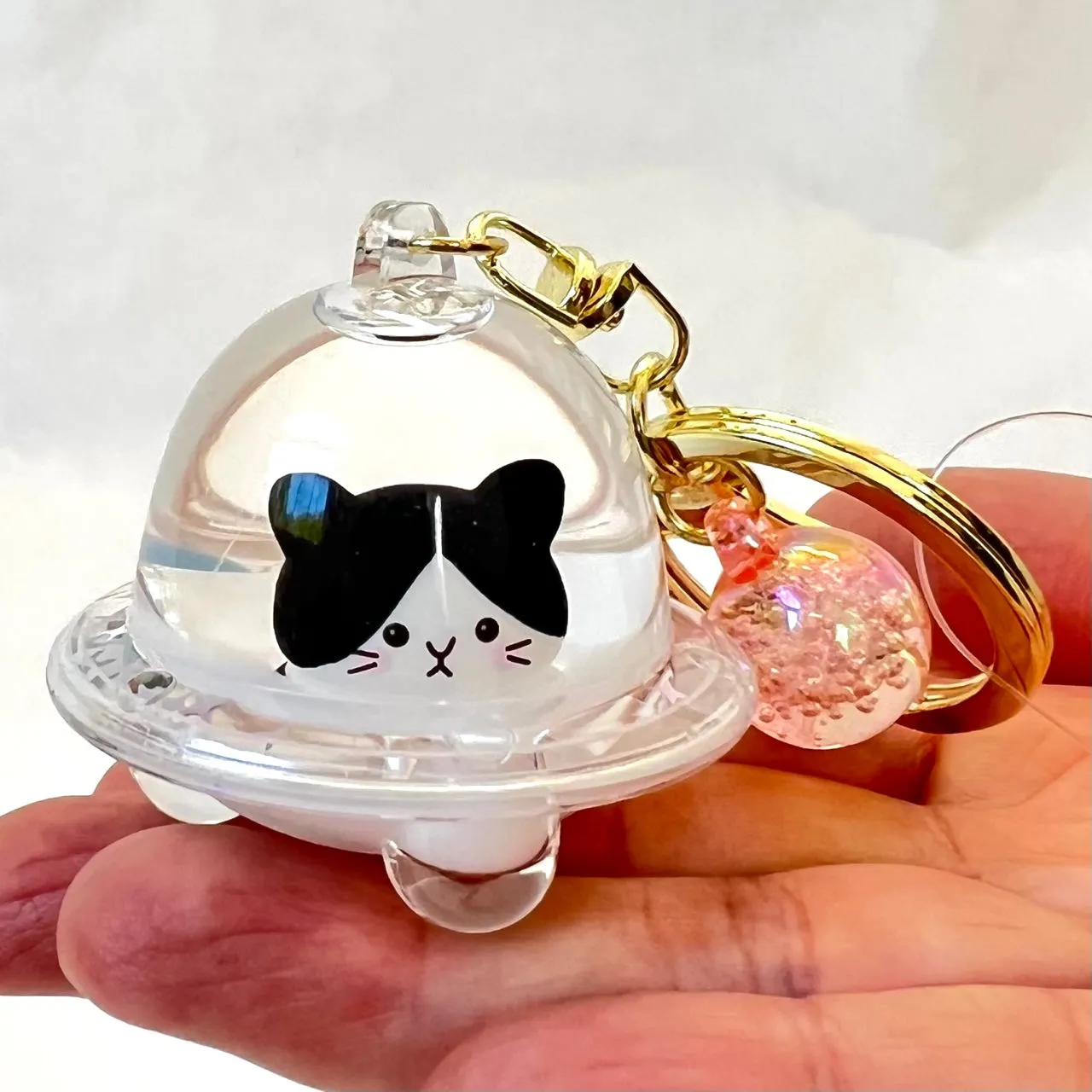 12109 CAT UFO FLOATY KEY CHARM-12