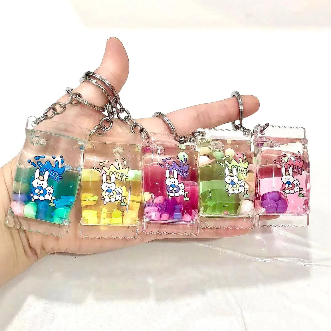 12112 BUNNY CANDY FLOATY KEY CHARM-12