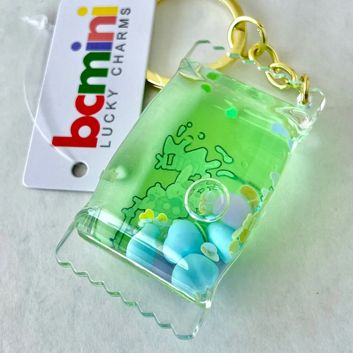 12112 BUNNY CANDY FLOATY KEY CHARM-12