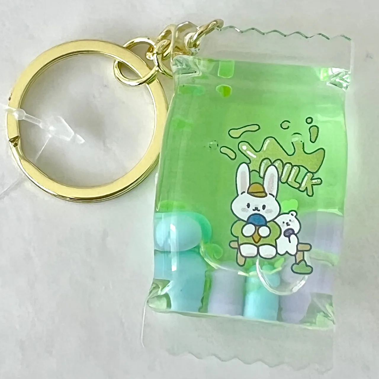 12112 BUNNY CANDY FLOATY KEY CHARM-12