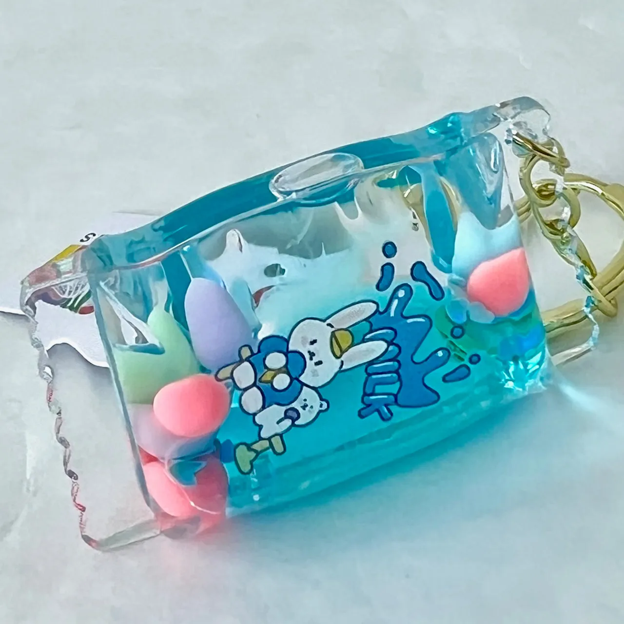 12112 BUNNY CANDY FLOATY KEY CHARM-12