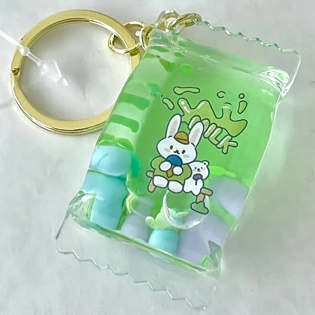 12112 BUNNY CANDY FLOATY KEY CHARM-12