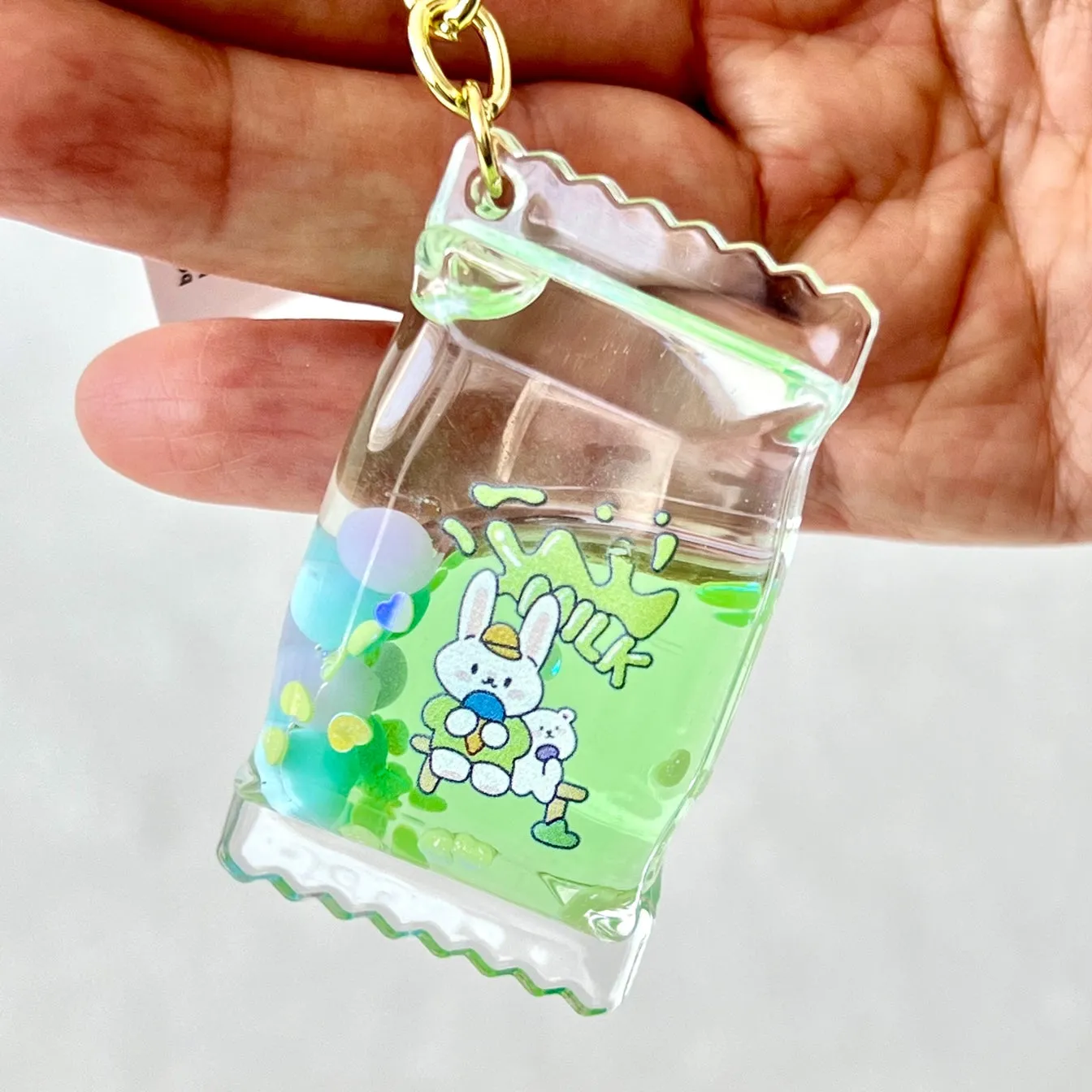 12112 BUNNY CANDY FLOATY KEY CHARM-12