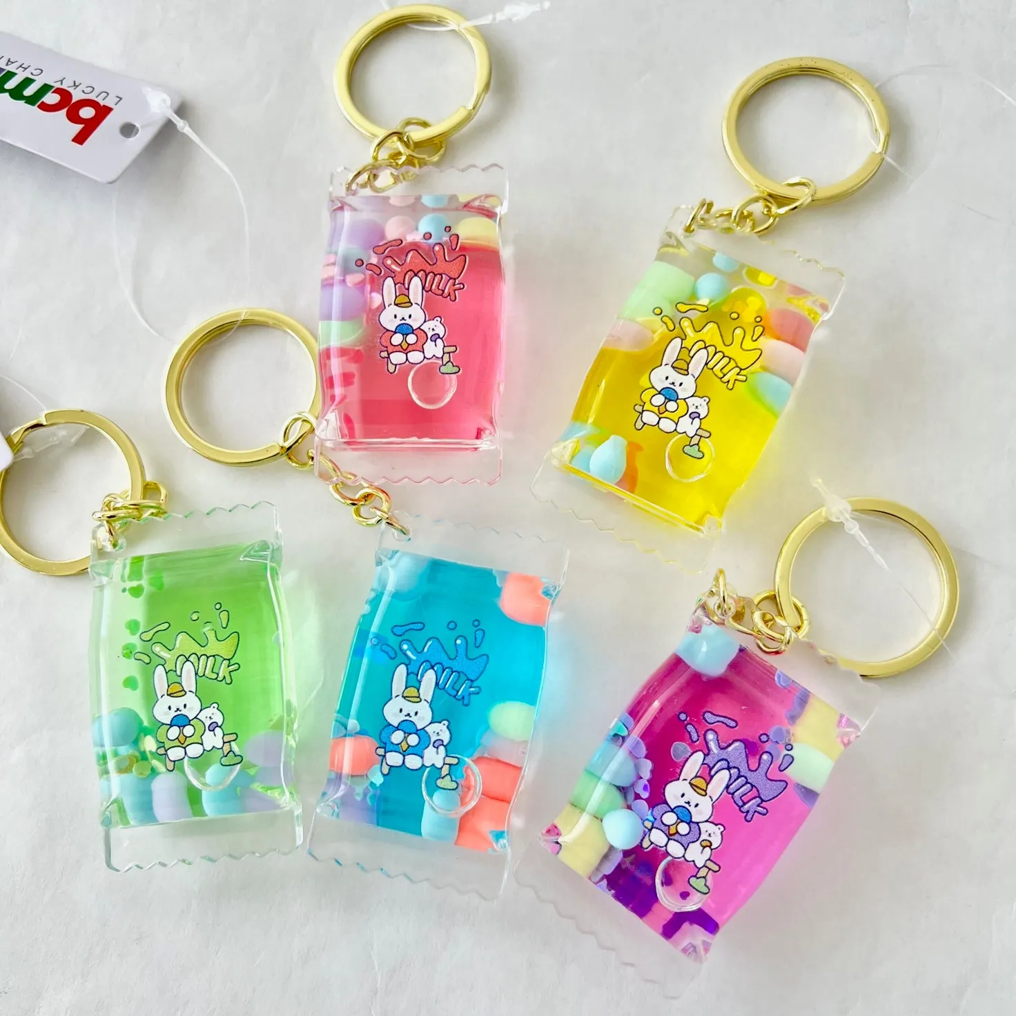 12112 BUNNY CANDY FLOATY KEY CHARM-12