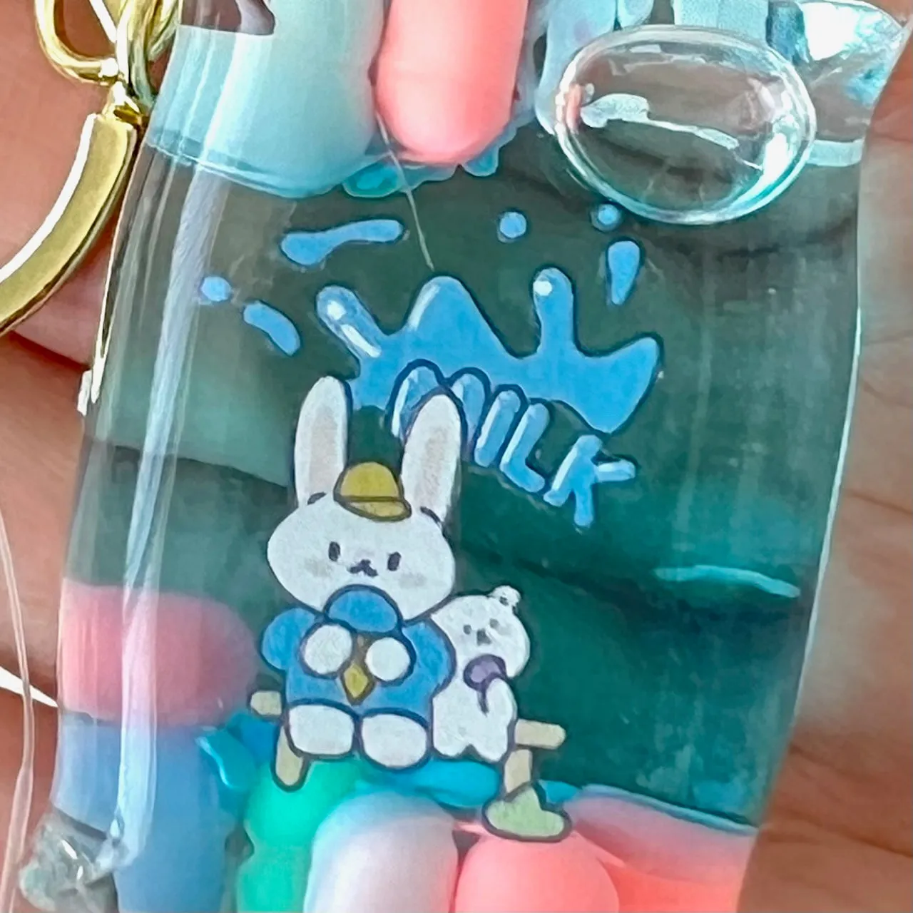 12112 BUNNY CANDY FLOATY KEY CHARM-12