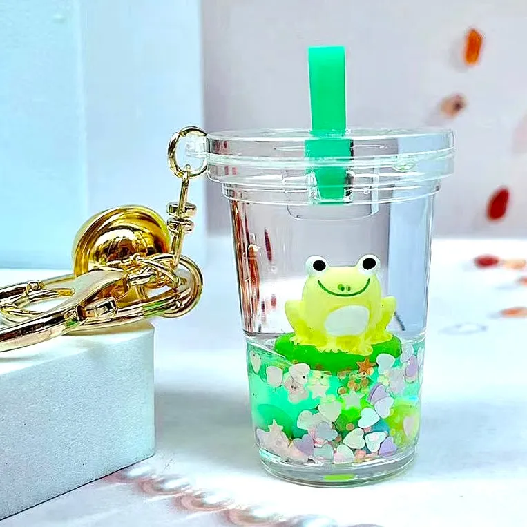 12113 FROG BOBA FLOATY KEY CHARM-12