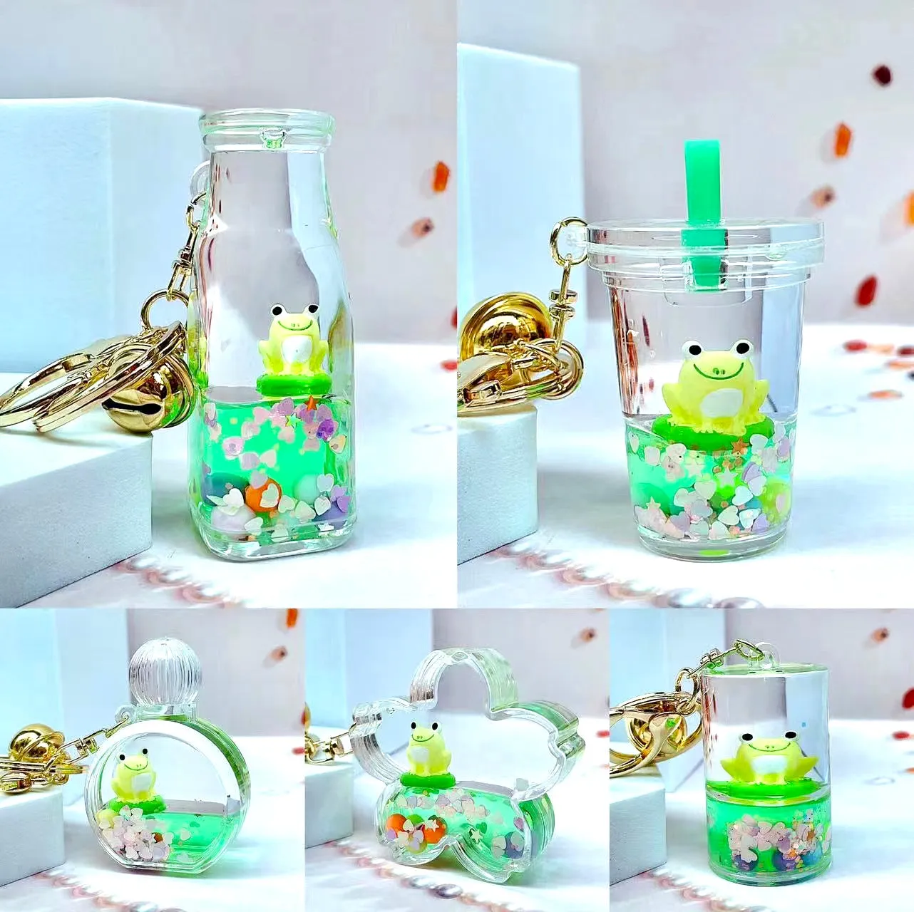 12113 FROG BOBA FLOATY KEY CHARM-12