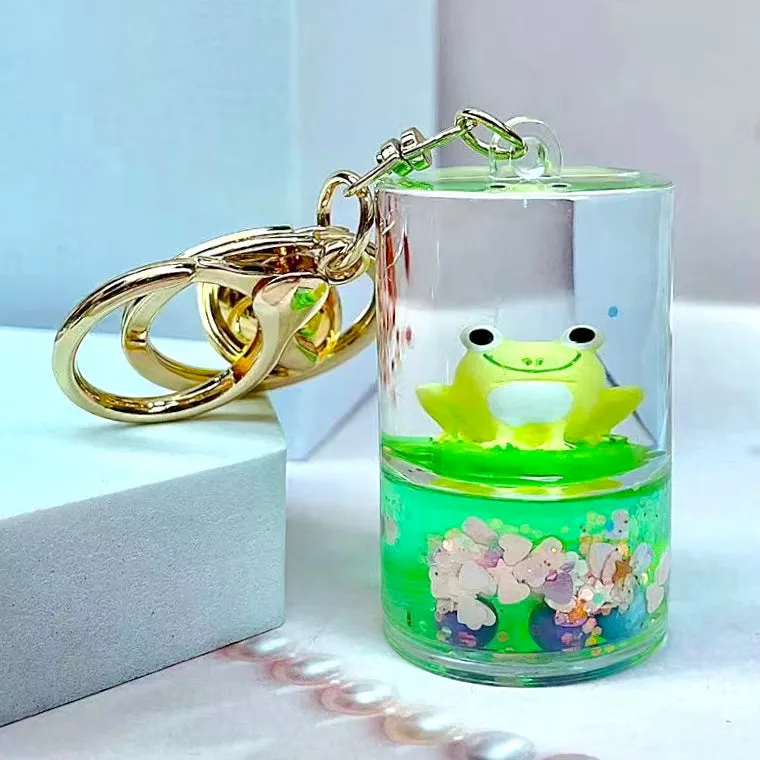 12113 FROG BOBA FLOATY KEY CHARM-12