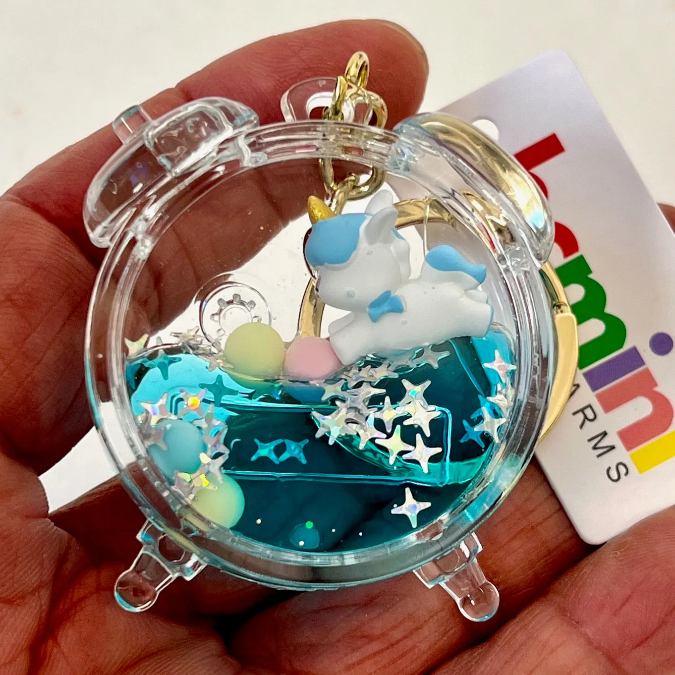 12135 UNICORN FLOATY KEY CHARM-12