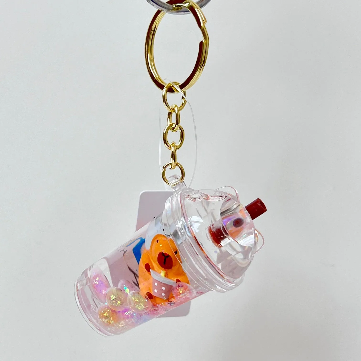 12180 CAPYBARA BOBA FLOATY KEY CHARM-12