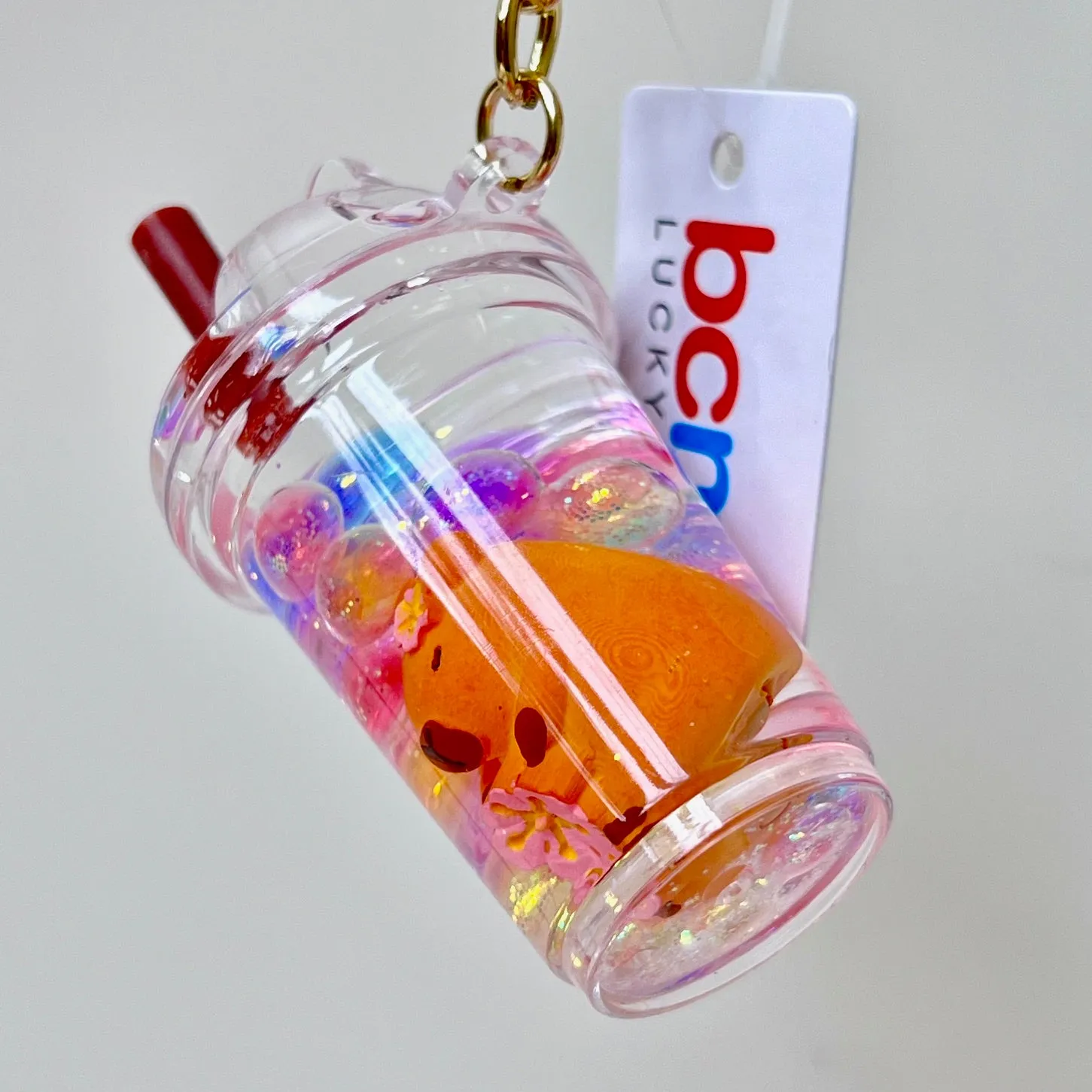 12180 CAPYBARA BOBA FLOATY KEY CHARM-12