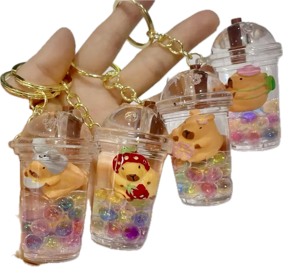 12180 CAPYBARA BOBA FLOATY KEY CHARM-12