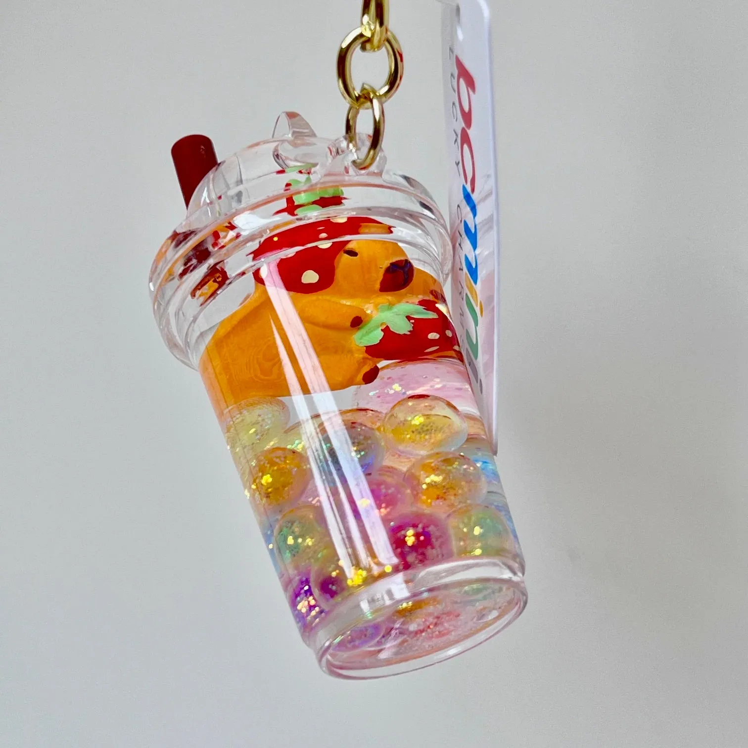 12180 CAPYBARA BOBA FLOATY KEY CHARM-12