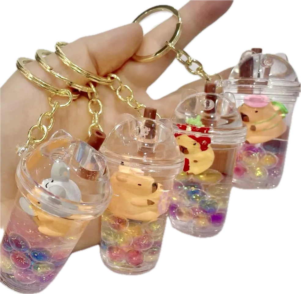 12180 CAPYBARA BOBA FLOATY KEY CHARM-12