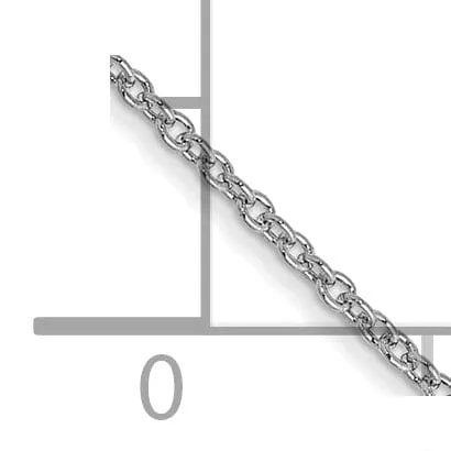 14k White Gold 1.00mm Solid Polish Cable Chain