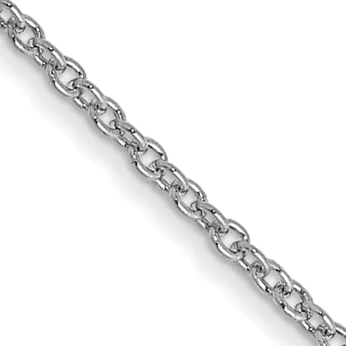 14k White Gold 1.00mm Solid Polish Cable Chain