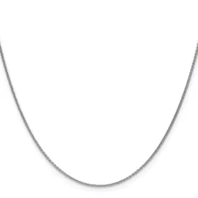 14k White Gold 1.00mm Solid Polish Cable Chain